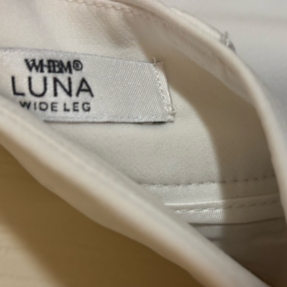 NWT White House Black Market Luna Wide Leg Trousers White Women’s Size 14 Short - Picture 10 of 13